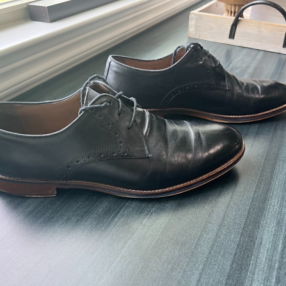 Johnston & Murphy Men's Bradford Cap Toe Black Size 10.5 EUC - Picture 1 of 3